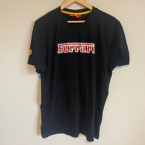 Ferrari Black Tee with Red Logo